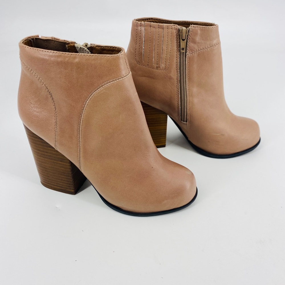 Jeffrey Campbell Nude leather ankle boots